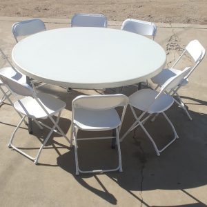 Round Tables and Chair for rent. Available for small and big size parties